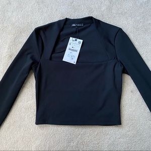 Zara square neck top